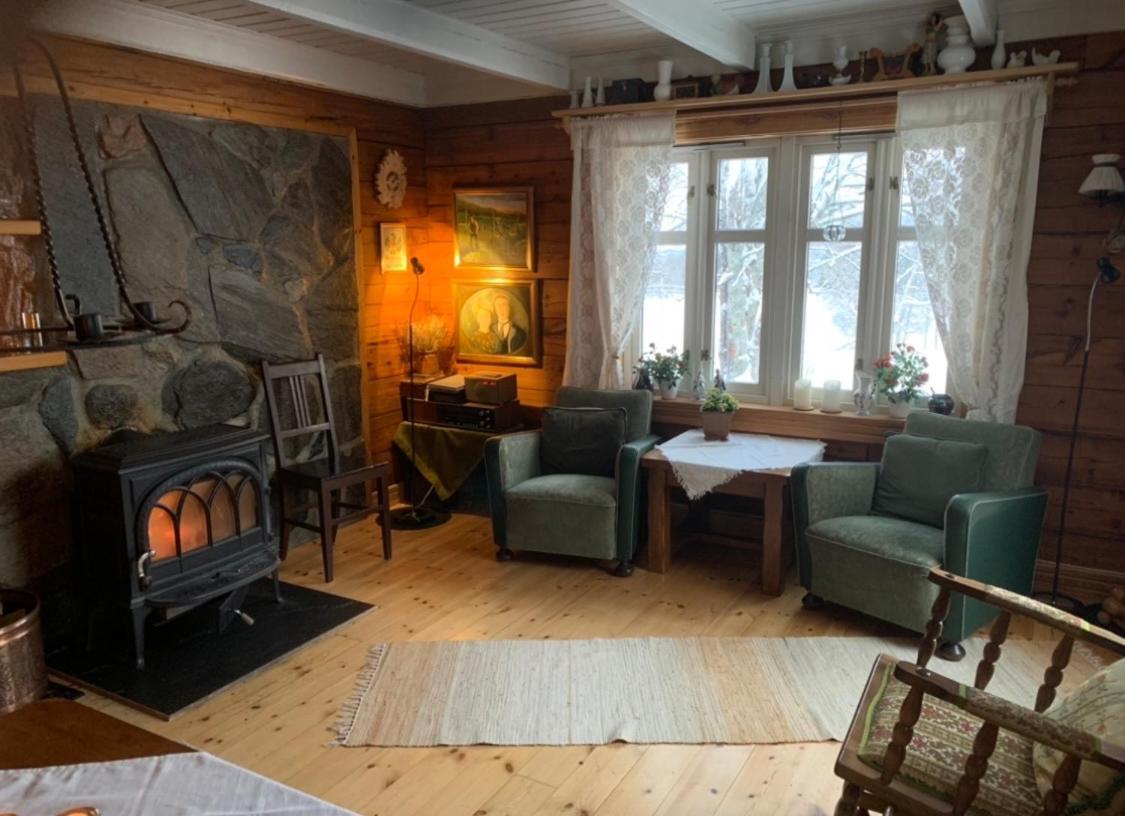 100 Years Old Norwegian Log House In Tromso Villa Exterior foto