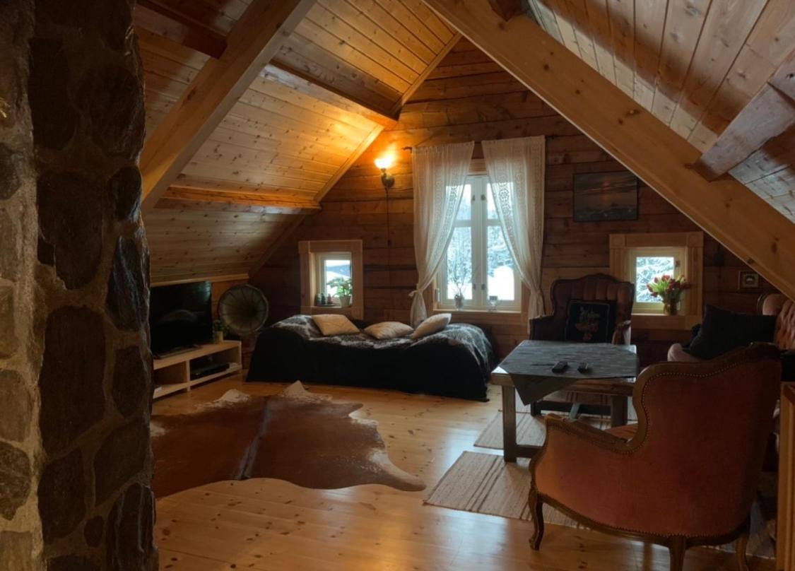 100 Years Old Norwegian Log House In Tromso Villa Exterior foto